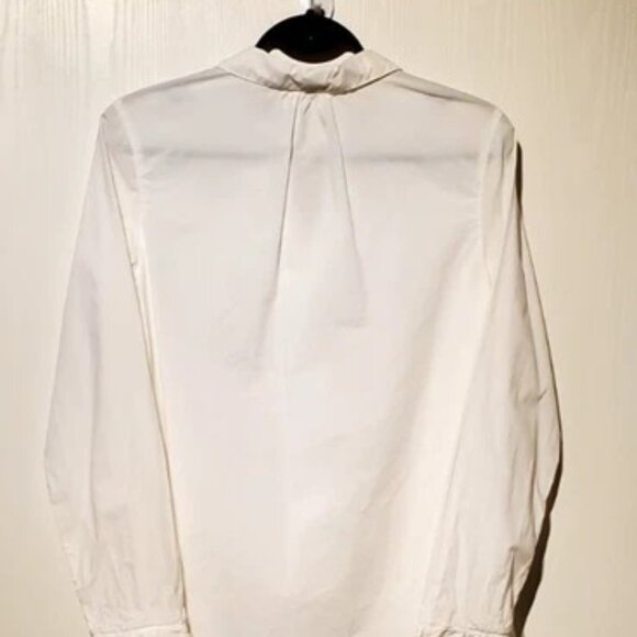 Women's *Garnet Hill* White Long Sleeve Shirt - Small - Made in Paris A+ Quality - Picture 3 of 6